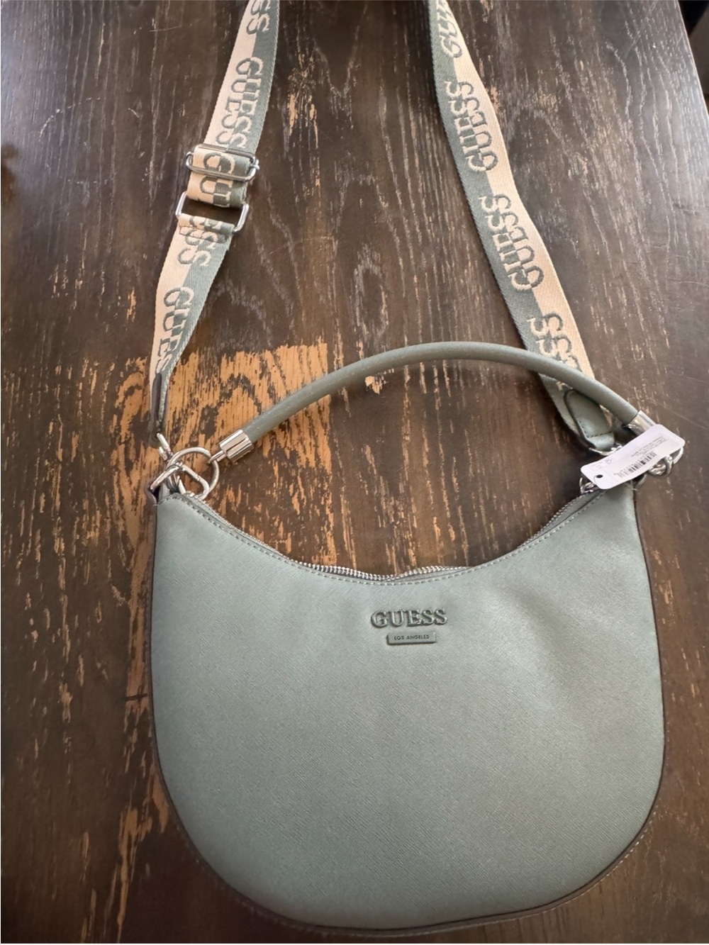 Guess Monica Mini Green Tea  Crossbody crescent Satchel Purse